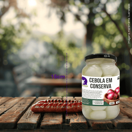 Rótulo para Cebola em Conserva (11x7cm) - 4 Cantos Arredondados