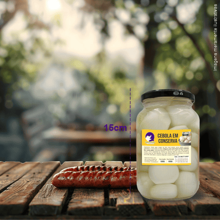 Rótulo para Cebola em Conserva (5x7cm) - 4 Cantos Arredondados