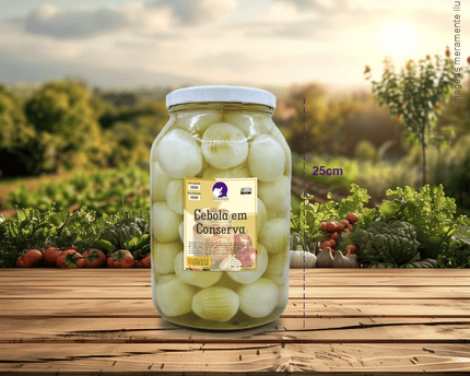 Rótulo para Cebola em Conserva (8x10cm) - 4 Cantos Arredondados