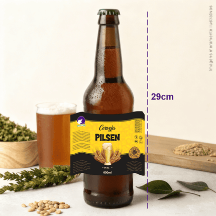 Rótulo para Cerveja (11x9cm) - 4 Cantos Arredondados