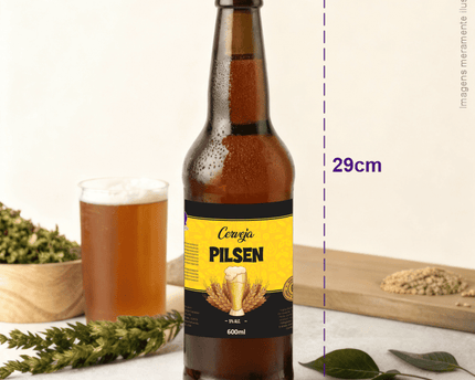 Rótulo para Cerveja (11x9cm) - 4 Cantos Arredondados