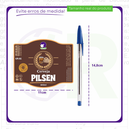 Rótulo para Cerveja (11x9cm) - Moldura