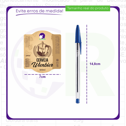 Rótulo para Cerveja (7x8cm)-Moldura