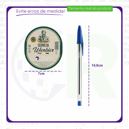 Rótulo para Cerveja (7x8cm) - Oval