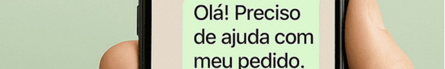 celular com texto solicitando atendimento via whatsapp