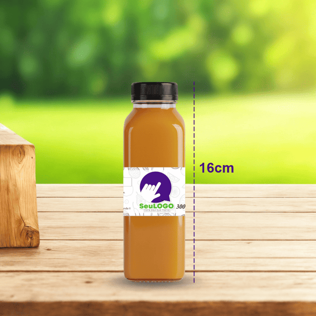 Rótulo para Suco Natural (13x4cm)- 4 Cantos Arredondados