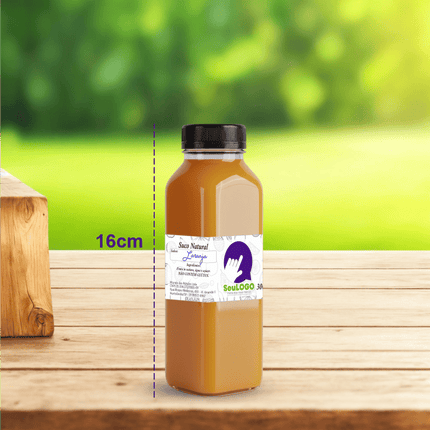 Rótulo para Suco Natural (13x4cm)- 4 Cantos Arredondados