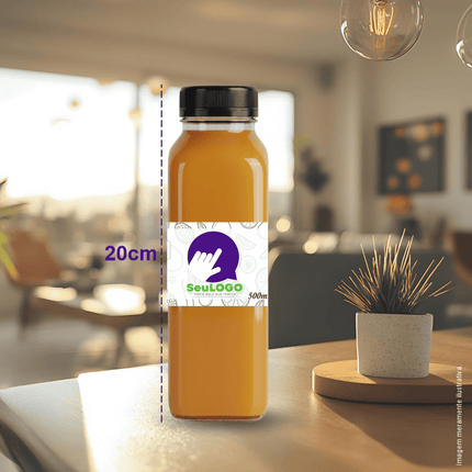 Rótulo para Suco Natural (13x4cm)- 4 Cantos Arredondados