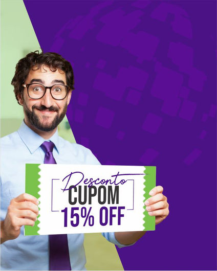 <h1>NOVO POR AQUI?<br/></h1><h2><span style="text-decoration:underline"><strong>15% de desconto</strong></span></h2><h1></h1><h3><span style="text-decoration:underline">para começar com</span></h3><h3><span style="text-decoration:underline">o pé direito.</span></h3><h2></h2><h6><span style="text-decoration:underline"><br/></span></h6>