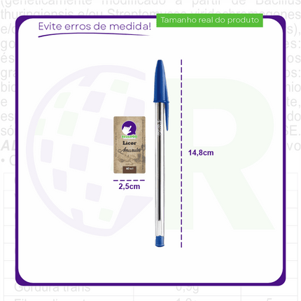 Rótulo para Licor (2,5x4,5cm) - 4 cantos Arredondados