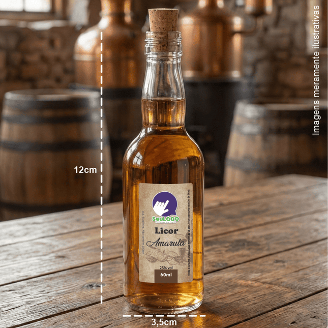 Rótulo para Licor (2,5x4,5cm) - 4 cantos Arredondados