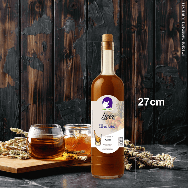 Rótulo para Licor  (7x11cm)- Moldura