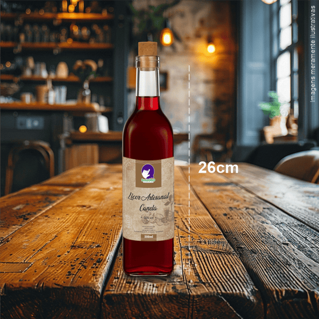 Rótulo para Licor  (8x10cm) - 4 Cantos Arredondados