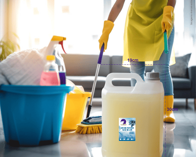 Rótulo para Desinfetante/Limpador Perfumado (5x7cm) - 4 Cantos Arredondados