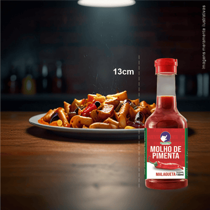 Rótulo para Molho de Pimenta (9x5cm) - 4 Cantos Arredondados