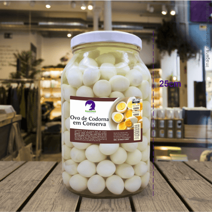 Rótulo para Ovos de Codorna em Conserva (11x7cm) - 4 Cantos Arredondados