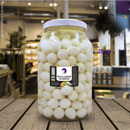 Rótulo para Ovos de Codorna em Conserva (5x7cm) - 4 Cantos Arredondados