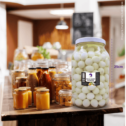 Rótulo para Ovos de Codorna em Conserva (5x7cm) - 4 Cantos Arredondados