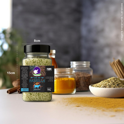 Rótulo para Sal de Parrilla (9x7cm) - 4 Cantos Arredondados