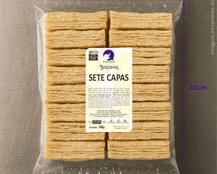 Rótulo para Biscoito 7 Capas (5x9cm) - 2 Cantos Arredondados