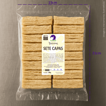 Rótulo para Biscoito 7 Capas (5x9cm) - 2 Cantos Arredondados