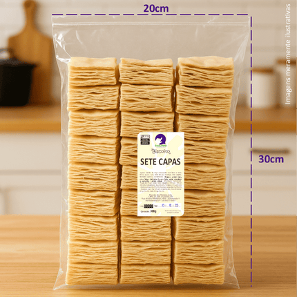 Rótulo para Biscoito 7 Capas (5x9cm) - 2 Cantos Arredondados