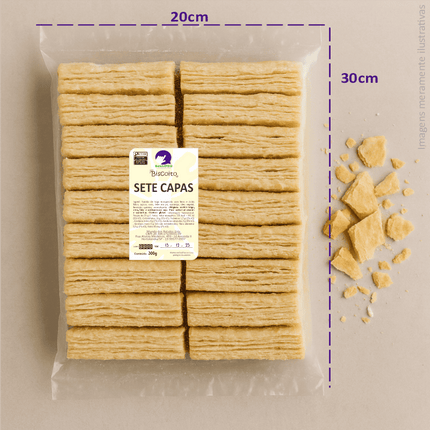 Rótulo para Biscoito 7 Capas (5x9cm) - 2 Cantos Arredondados