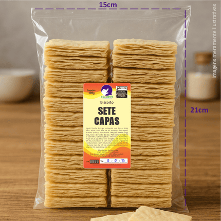 Rótulo para Biscoito 7 Capas (5x9cm) - 4 Cantos Arredondados