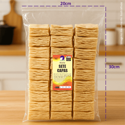 Rótulo para Biscoito 7 Capas (5x9cm) - 4 Cantos Arredondados