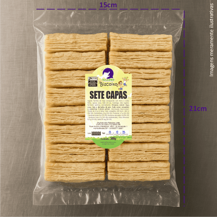 Rótulo para Biscoito 7 Capas (5x9cm) - Moldura