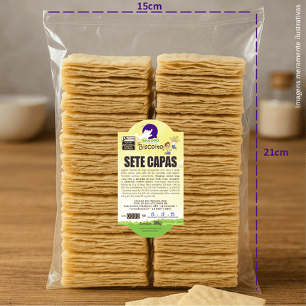 Rótulo para Biscoito 7 Capas (5x9cm) - Moldura