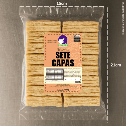 Rótulo para Biscoito 7 Capas (7x11cm) - 2 Cantos Arredondados