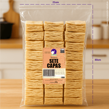 Rótulo para Biscoito 7 Capas (7x11cm) - 2 Cantos Arredondados