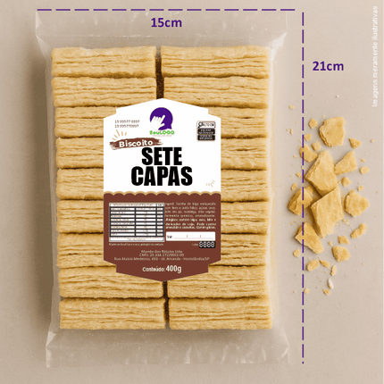 Rótulo para Biscoito 7 Capas (7x11cm) - Brasão