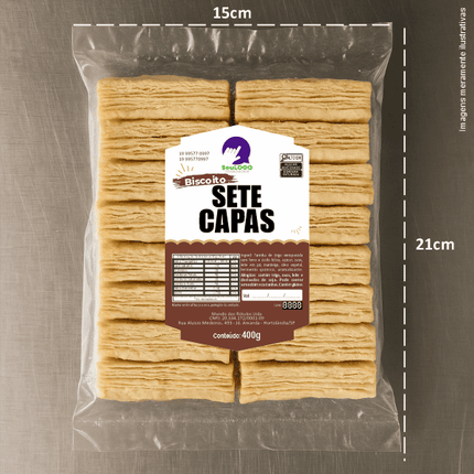 Rótulo para Biscoito 7 Capas (7x11cm) - Brasão