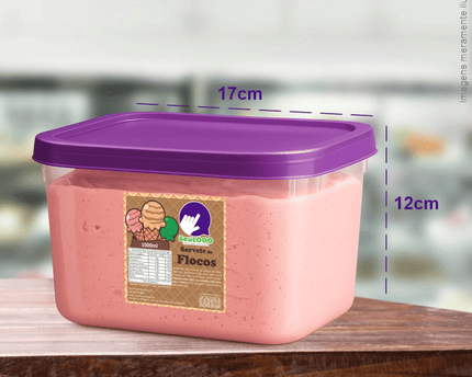 Rótulo para Sorvete (8x8cm) - 4 Cantos Arredondados