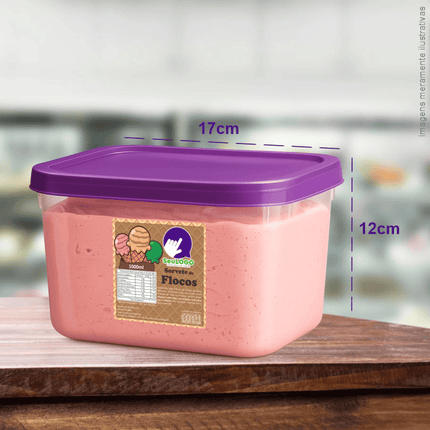 Rótulo para Sorvete (8x8cm) - 4 Cantos Arredondados