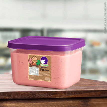 Rótulo para Sorvete (8x8cm) - 4 Cantos Arredondados