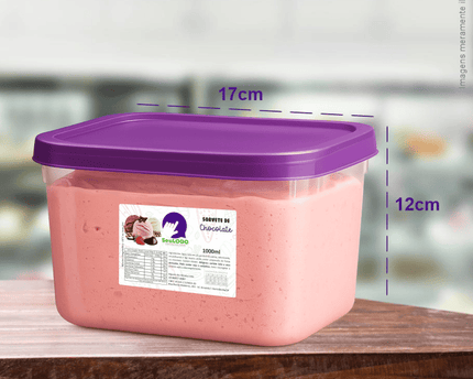 Rótulo para Sorvete (9x6cm) - 4 Cantos Arredondados