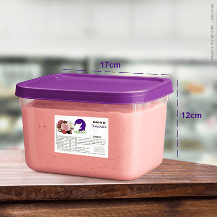 Rótulo para Sorvete (9x6cm) - 4 Cantos Arredondados