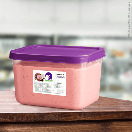 Rótulo para Sorvete (9x6cm) - 4 Cantos Arredondados