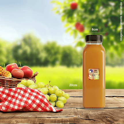 Rótulo para Suco Natural (3x3cm) - 4 Cantos Arredondados