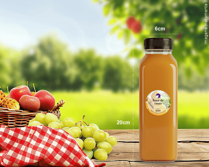 Rótulo para Suco Natural (4x4cm) - Redondo