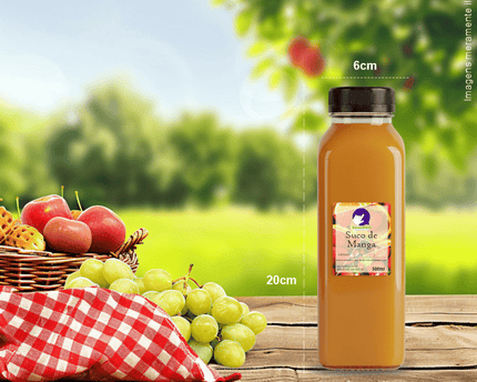 Rótulo para Suco Natural (4x5cm)- 4 Cantos Arredondados