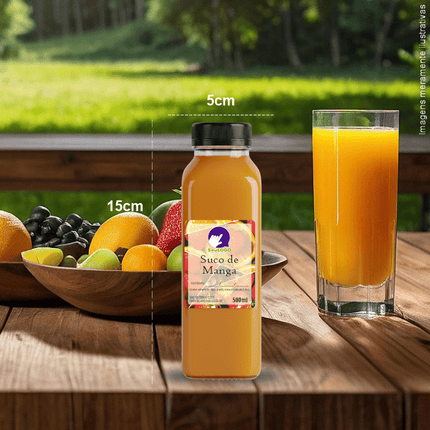 Rótulo para Suco Natural (4x5cm)- 4 Cantos Arredondados