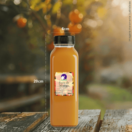 Rótulo para Suco Natural (4x5cm)- 4 Cantos Arredondados