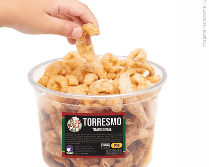 Rótulo para Torresmo (5x7cm) - 4 Cantos Arredondados