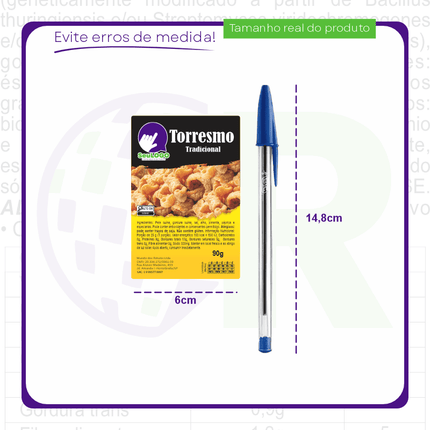 Rótulo para Torresmo (6x9cm) - 4 Cantos Arredondados