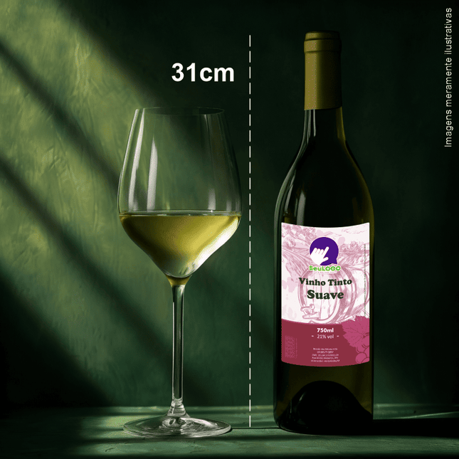 Rótulo para Vinho (7x11cm) - 4 Cantos Arredondados