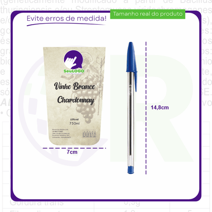 Rótulo para Vinho (7x11cm) - Escudo